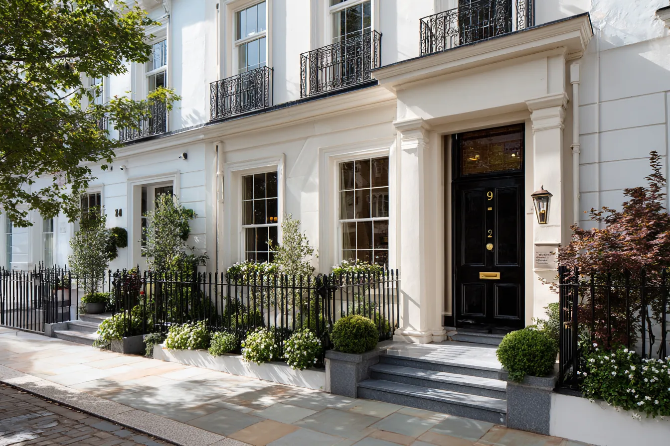 Fully refurbished prime property exterior in Chelsea
