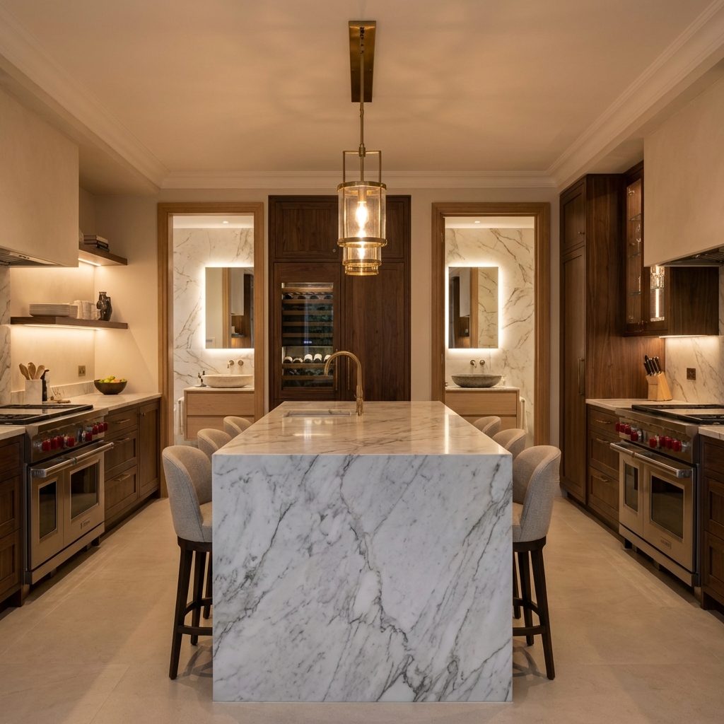 Interior architecture, bespoke kitchen and bathroom design