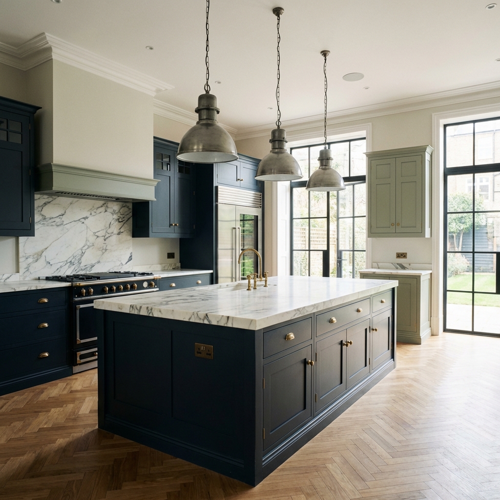 Kitchen renovation in progress, Hampstead NW3