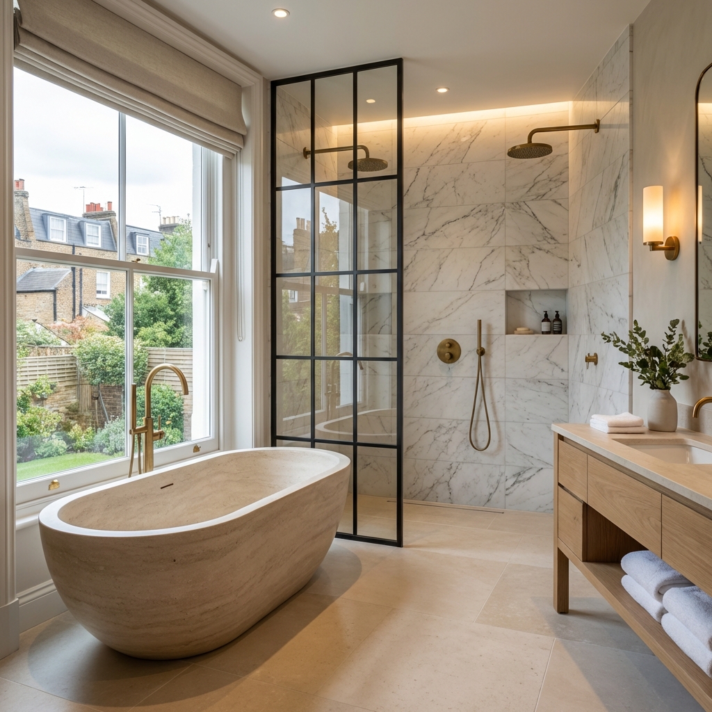 Luxury bathroom renovation by Hampstead Renovations