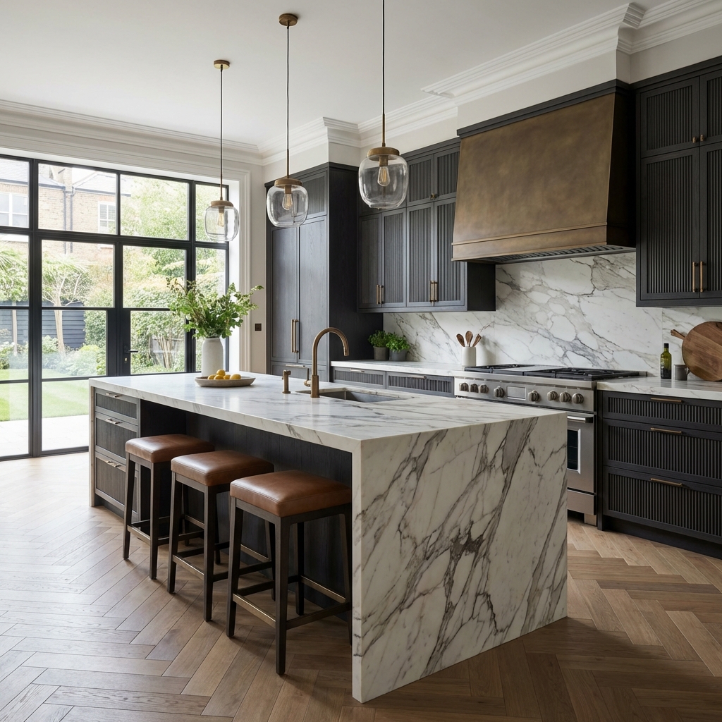 Luxury bespoke kitchen renovation in Hampstead