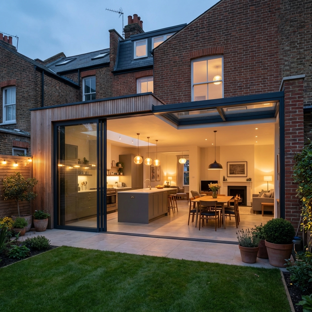 Rear extension completed in North West London by Hampstead Renovations