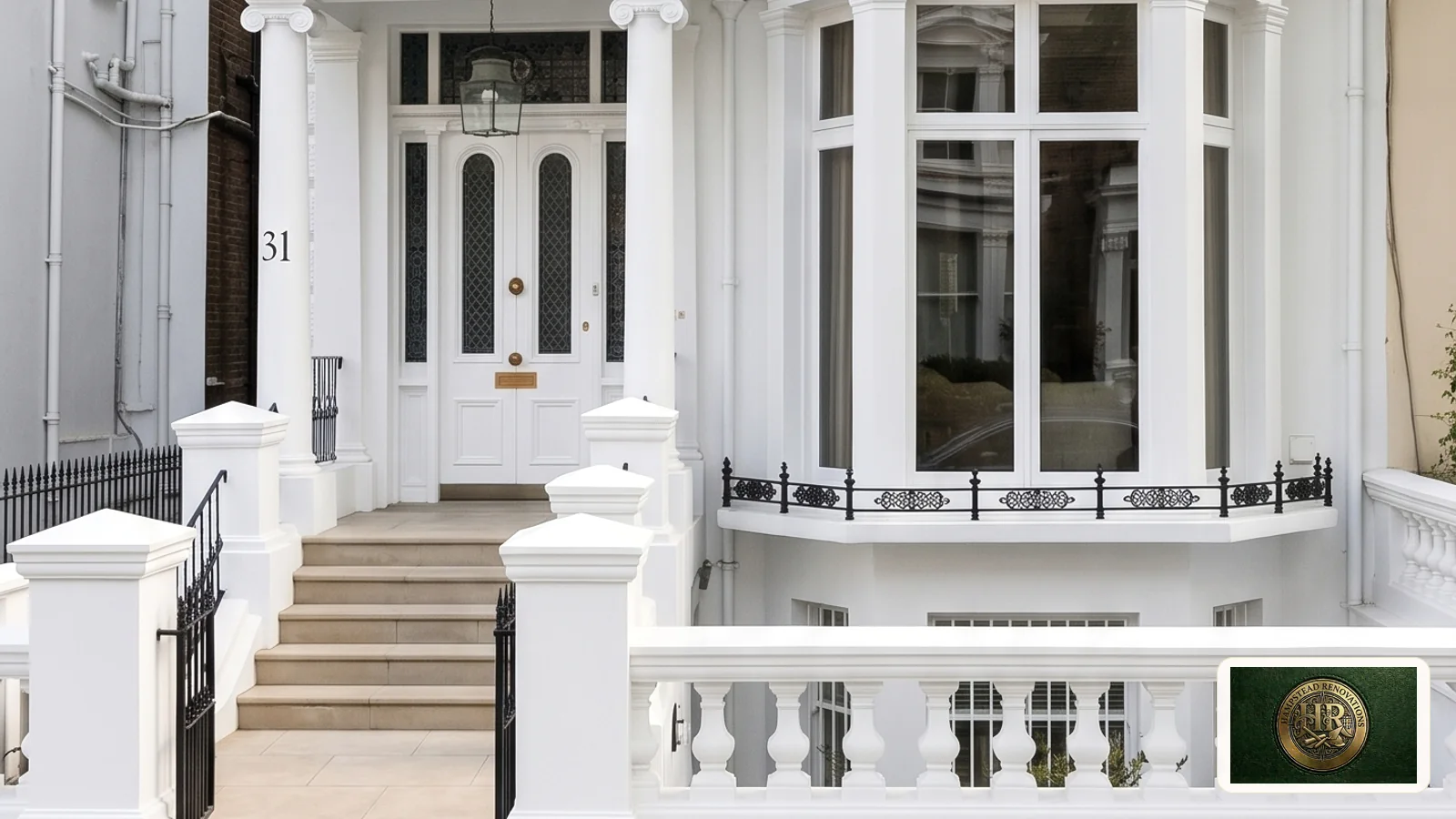 Prime North London townhouse refurbishment exterior by Hampstead Renovations