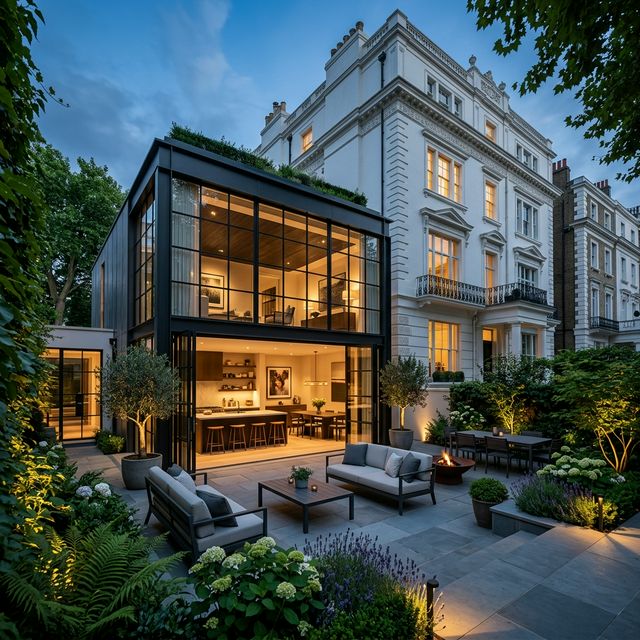 Luxury glass extensions in holborn